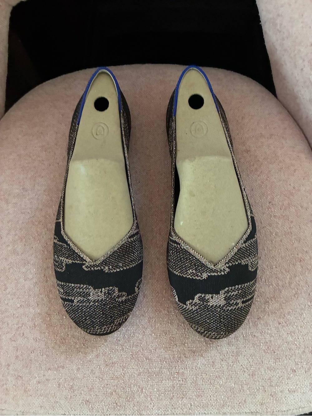 Rothy’s Black & Gold Flats